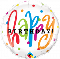 Folienballon Birthday Dots - HBD