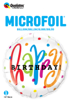 Folienballon HBD Birthday Dots
