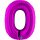 Folienballon Zahl 0 violett
