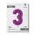 Folienballon Zahl 3 violett