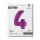 Folienballon Zahl 4 violett