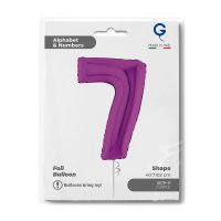 Folienballon Zahl 7 violett
