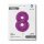 Folienballon Zahl 8 violett