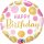 Folienballon HBD Happy Birthday pink & gold Dots