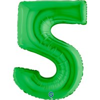 Folienballon Zahl 5 grün