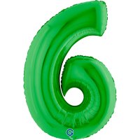 Folienballon Zahl 6 grün