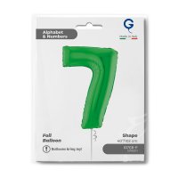 Folienballon Zahl 7 grün