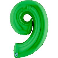 Folienballon Zahl 9 grün