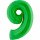 Folienballon Zahl 9 grün