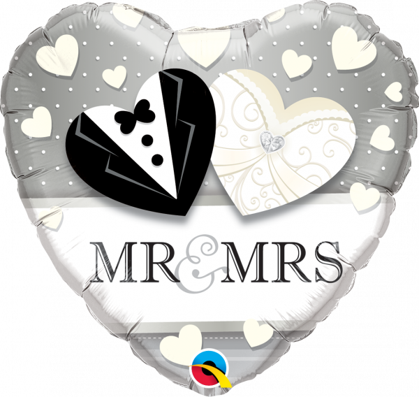 Folienballon Mr. & Mrs. Wedding